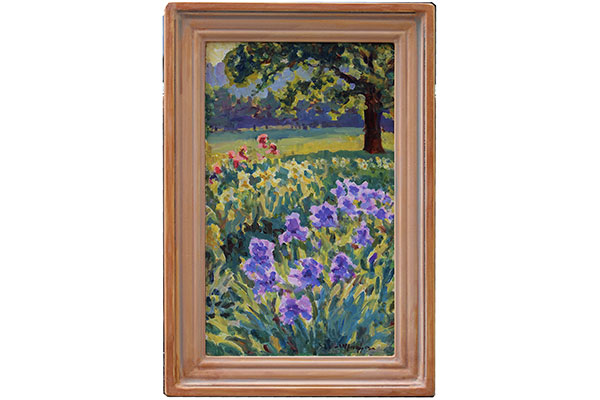 "Iris in Evening Light" <br />
12x8" oil - available- #2517<br /> 