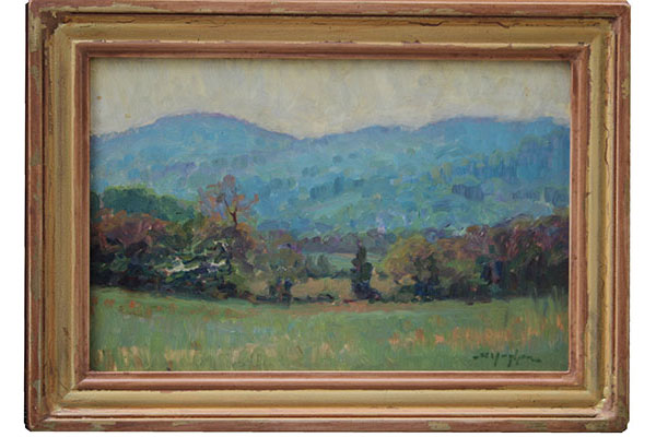 "Smokey Spring Atmosphere, Albemarle Co. " <br />
8x12" oil - available- #2524<br /> 
